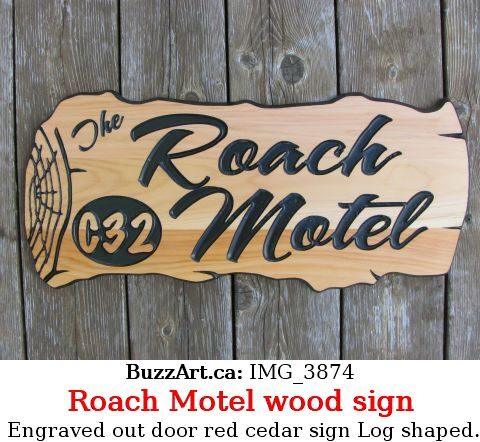 Log shaped wood sign